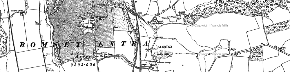 Old map of Ashfield in 1895