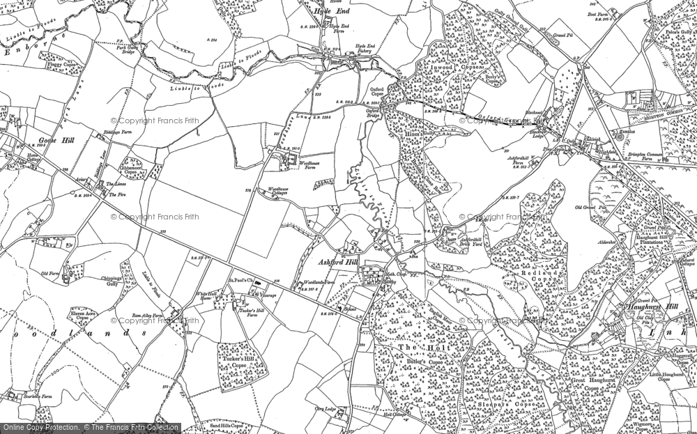 Old Map of Ashford Hill, 1894 - 1909 in 1894