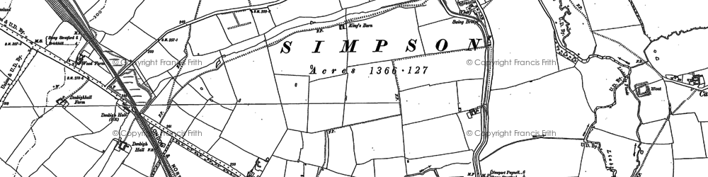 Old map of Mount Farm in 1900