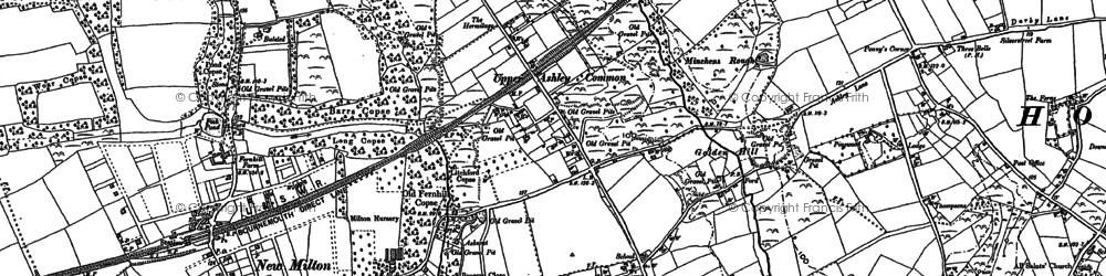 Old map of Ashley in 1896