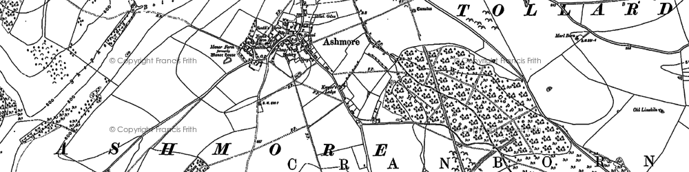 Old map of Ashmore Down in 1924