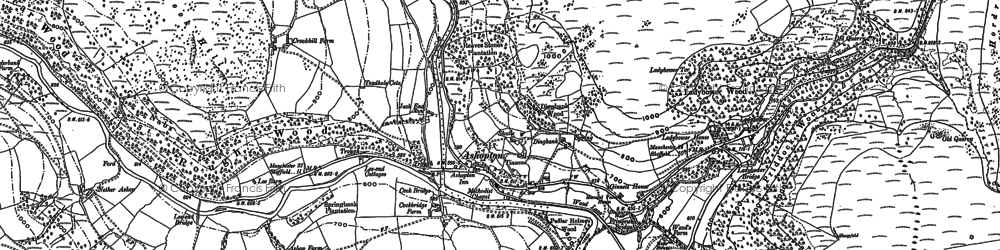 Old map of Ladybower Reservoir in 1896