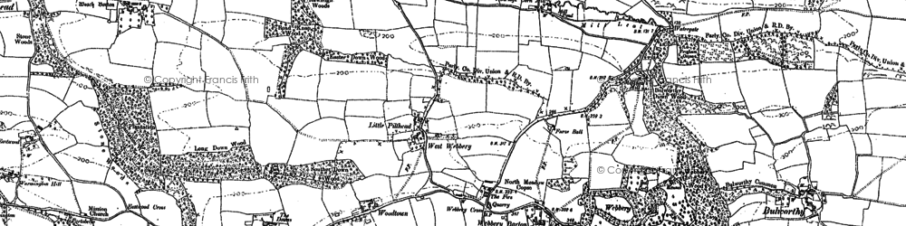 Old map of Ashridge in 1886