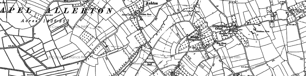 Old map of Ashton in 1884