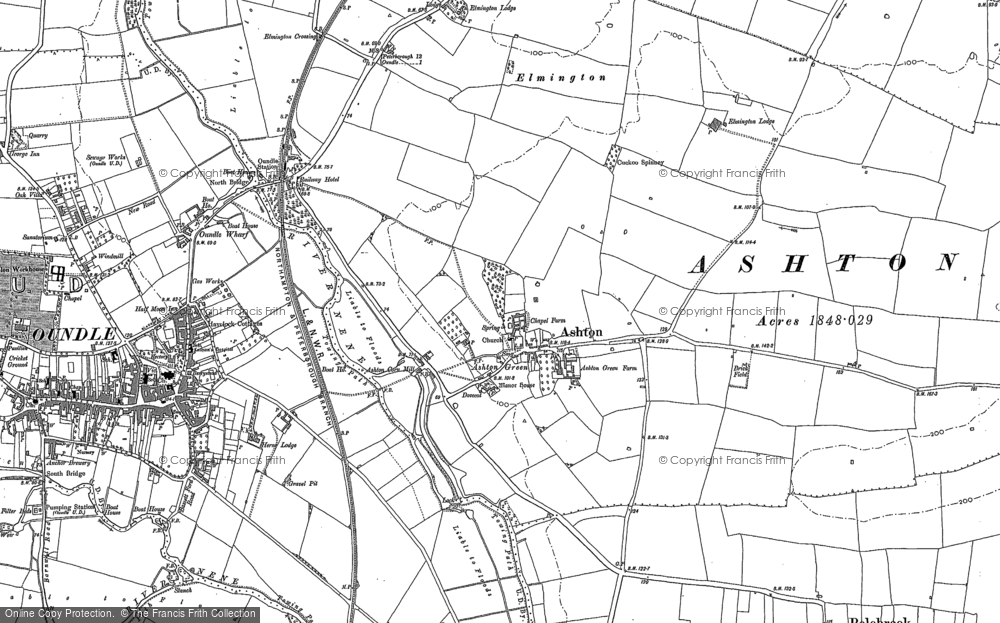 Old Map of Ashton, 1899 in 1899