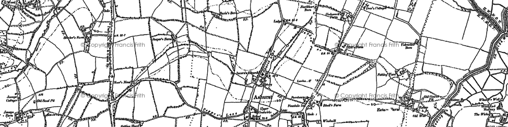Old map of Wyckham Wood in 1896