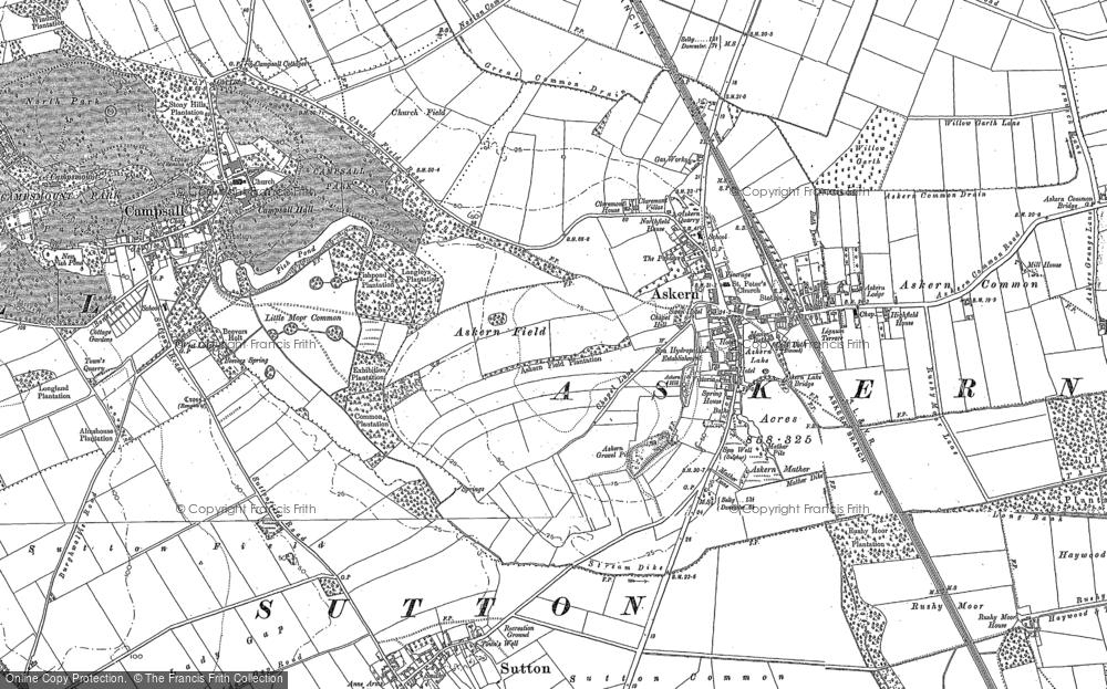 Old Map of Askern, 1891 in 1891
