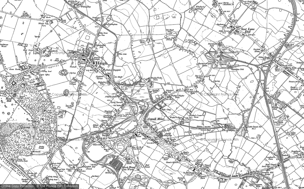 Old Map of Aspull, 1892 in 1892