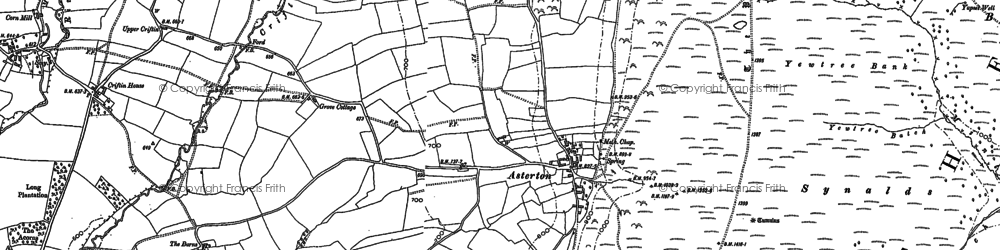 Old map of Handless in 1882