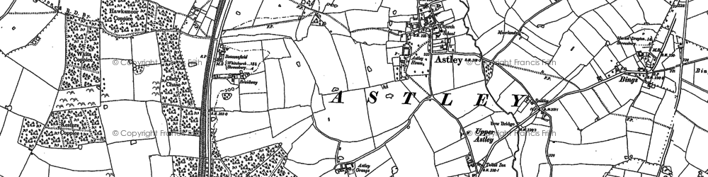 Old map of Astley in 1880