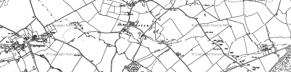 Old map of Aston in 1881