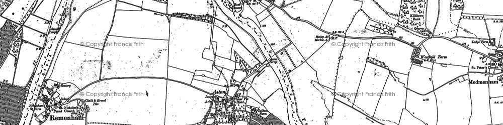 Old map of Aston in 1910