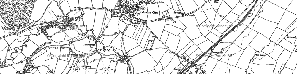 Old map of Hollies, The in 1883