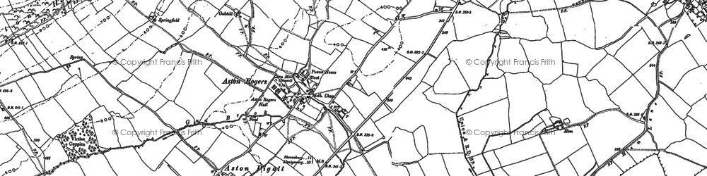 Old map of Aston Brook in 1881