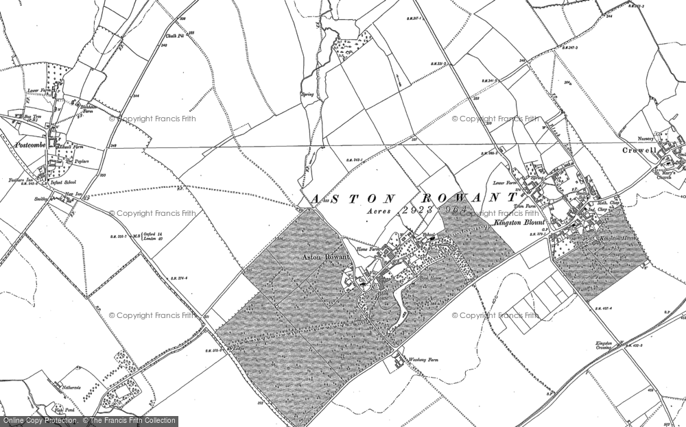 Old Map of Aston Rowant, 1897 - 1919 in 1897