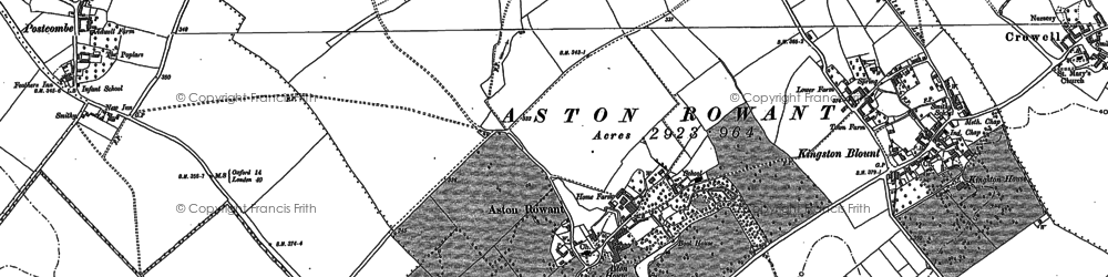 Old map of Aston Rowant in 1897