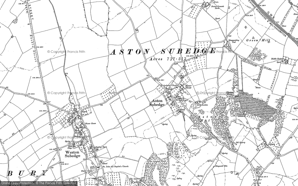 Old Map of Aston Subedge, 1900 in 1900
