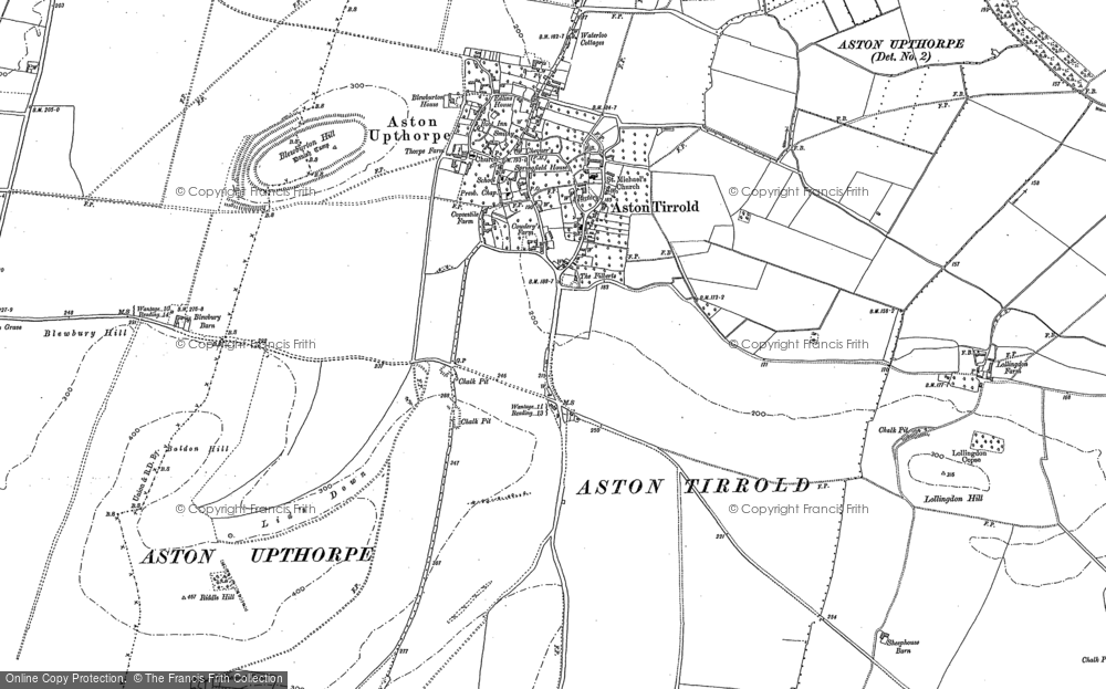 Old Map of Aston Tirrold, 1898 - 1910 in 1898
