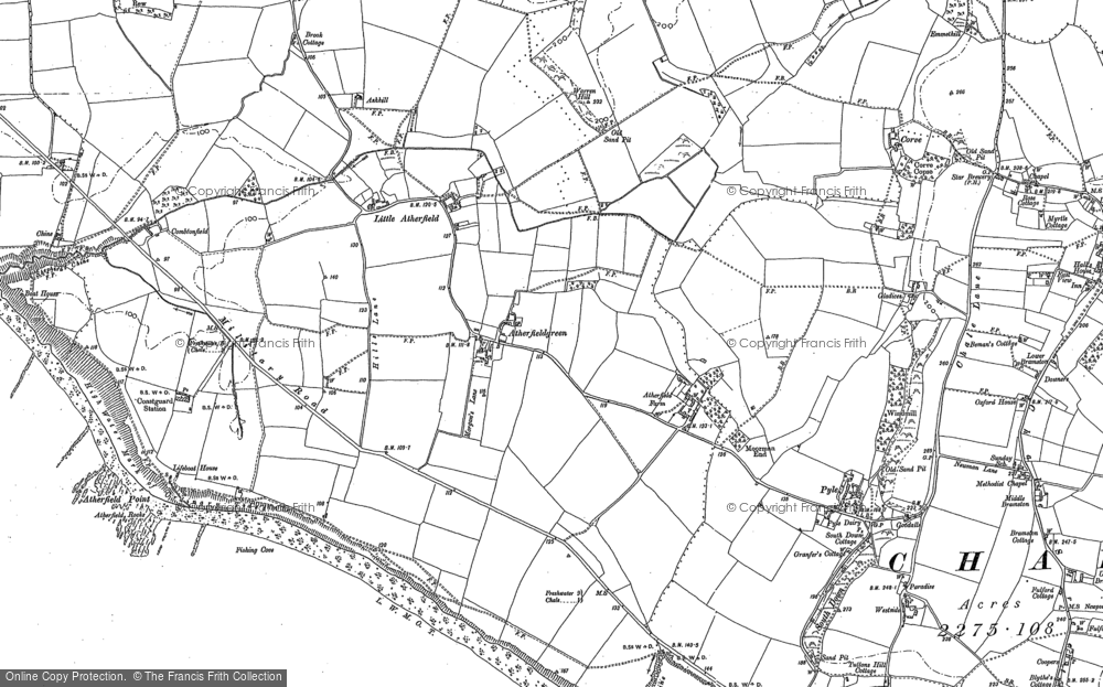 Old Map of Atherfield Green, 1907 in 1907
