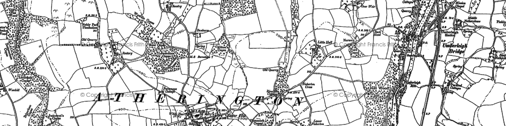 Old map of Eastacombe in 1886