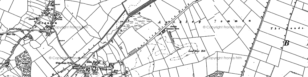 Old map of Auckley Common in 1891