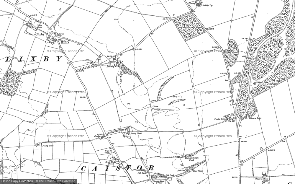 Old Map of Audleby, 1886 - 1887 in 1886