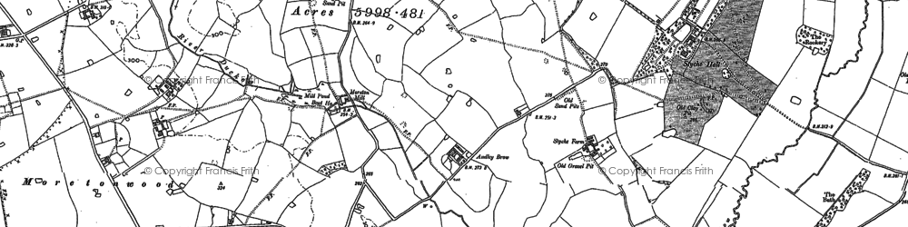 Old map of Audley Brow in 1879