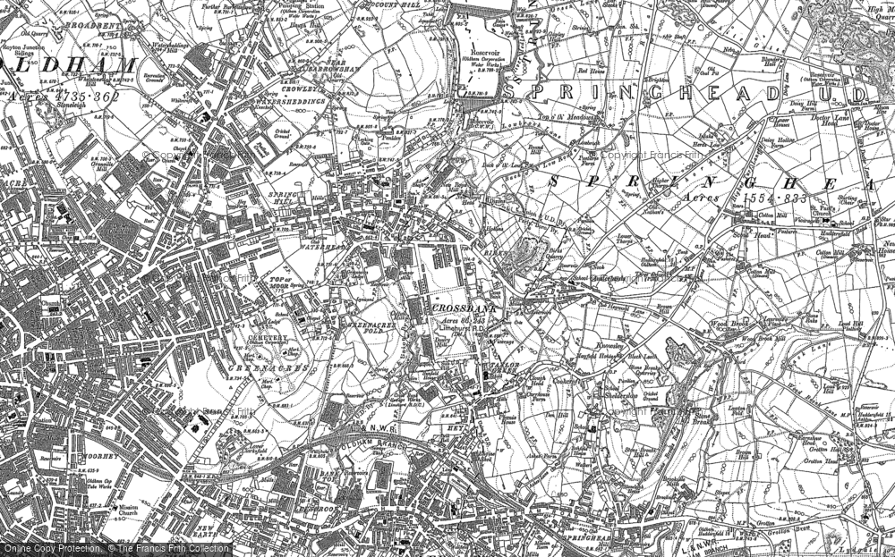 Old Map of Historic Map covering Sholver in 1904
