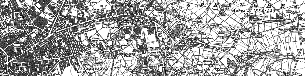 Old map of Moorside in 1904