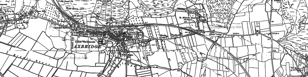 Old map of Axbridge in 1884