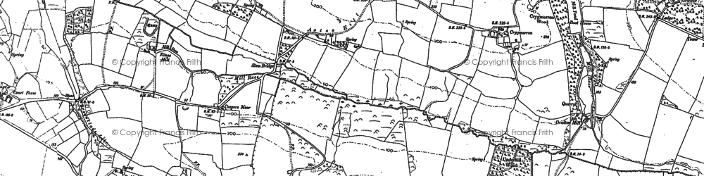 Old map of Axton Hill in 1948