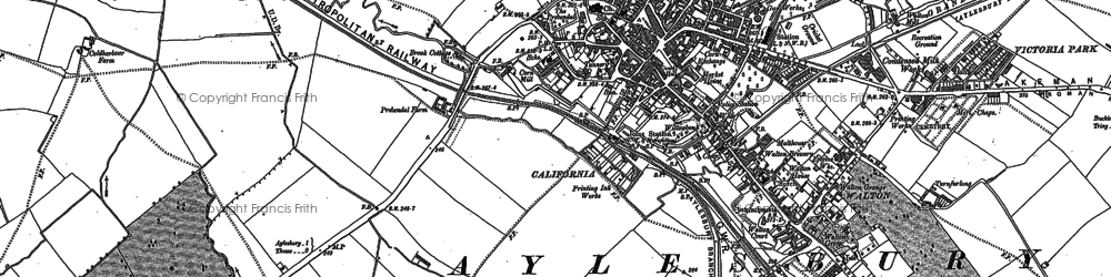 Old map of Walton Court in 1897