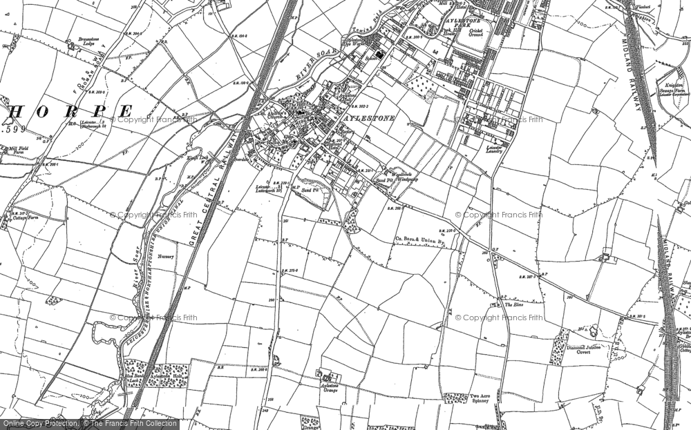 Old Map of Aylestone, 1885 in 1885