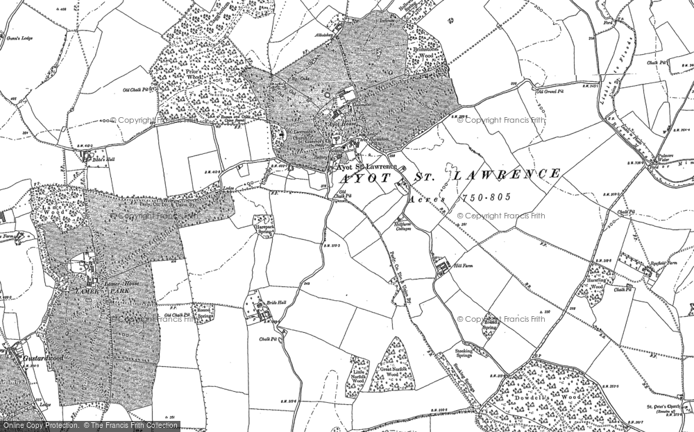 Old Map of Historic Map covering Abbotshay in 1897