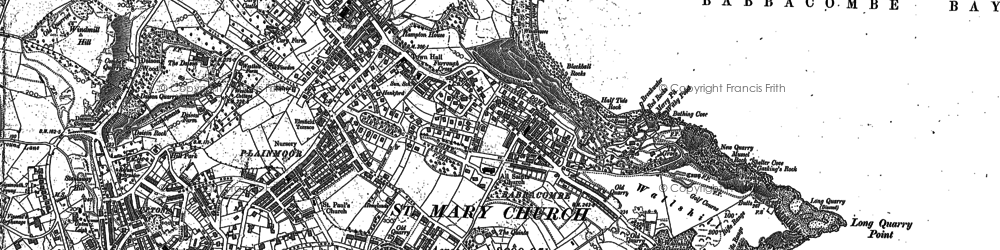 Old map of Babbacombe in 1904