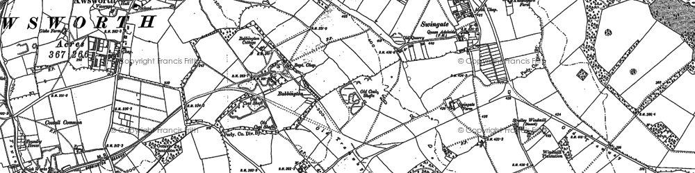 Old map of Babbington in 1899