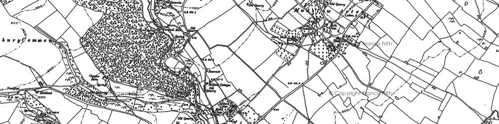 Old map of Bache Mill in 1883