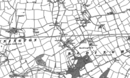 Old Map of Badingham, 1883