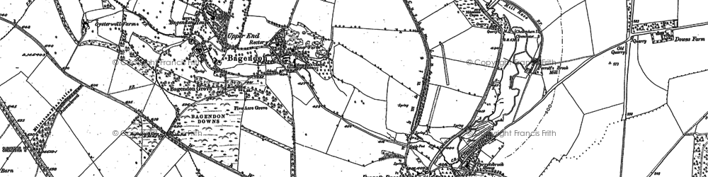 Old map of Perrott's Brook in 1875