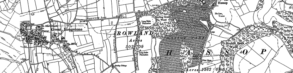 Old map of Burton Closes in 1878