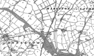 Old Map of Balderton, 1909