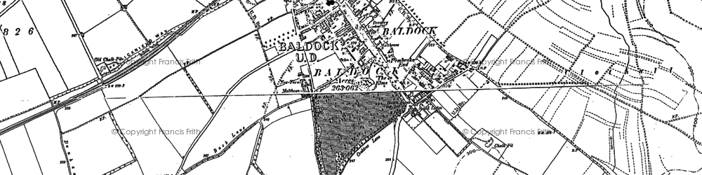 Old map of Weston Hills in 1896