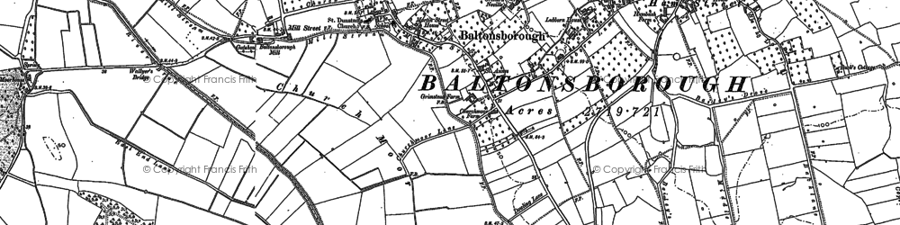 Old map of Baltonsborough in 1885