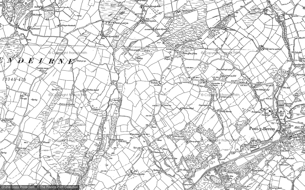 Historic Ordnance Survey Map of Bancffosfelen, 1879 - 1888