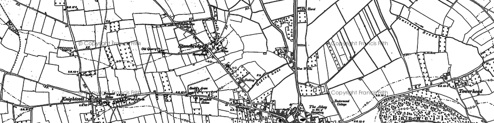 Old map of Knightcott in 1884