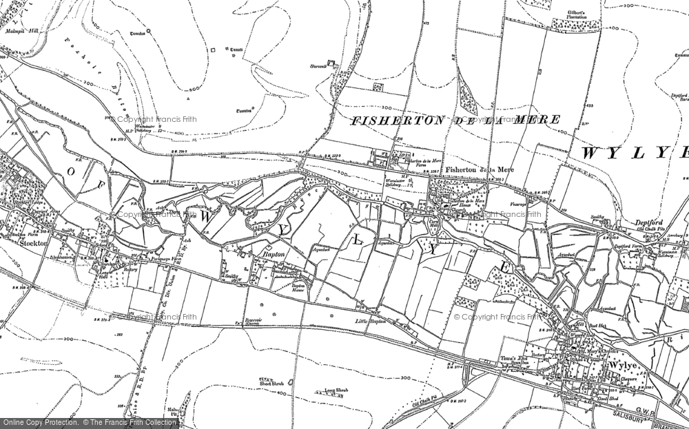 Old Map of Bapton, 1899 in 1899