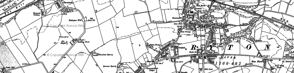 Old map of Bar Moor in 1914