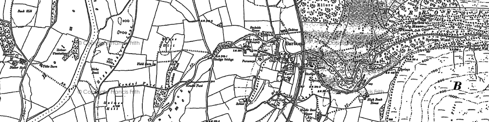 Old map of Barbon in 1896