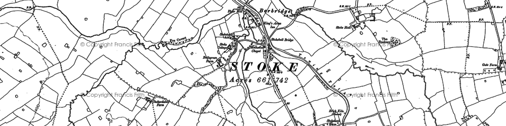 Old map of Barbridge Junction in 1897