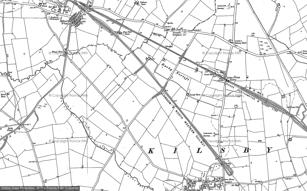 Old Map of Barby Nortoft, 1884 in 1884